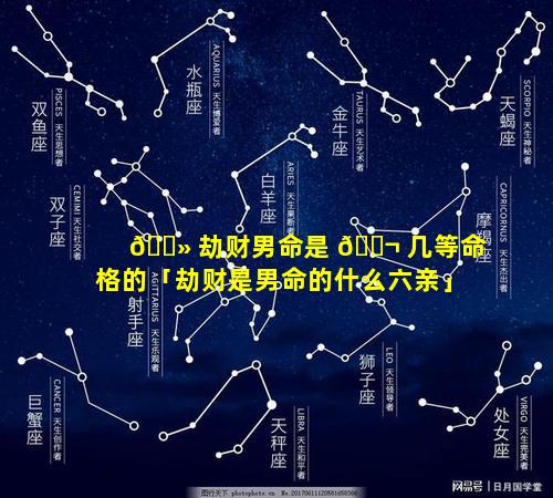 🌻 劫财男命是 🐬 几等命格的「劫财是男命的什么六亲」